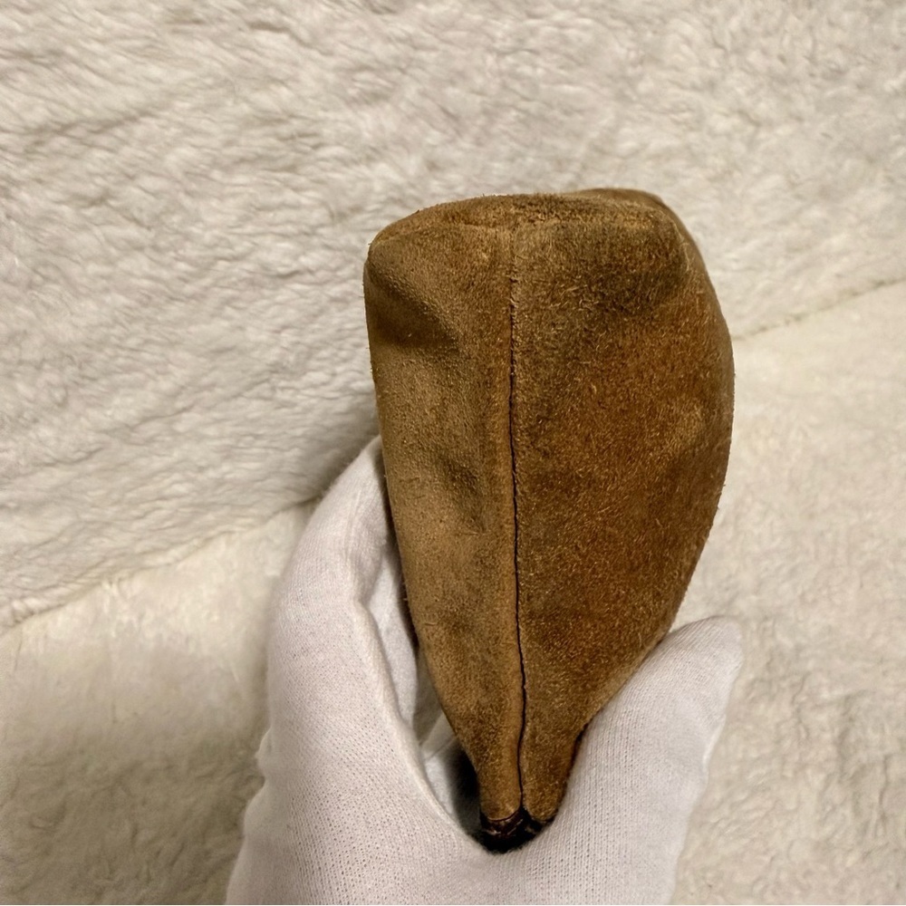 Loewe Tan and Brown Suede Cosmetic Bag - Picture 14 of 15